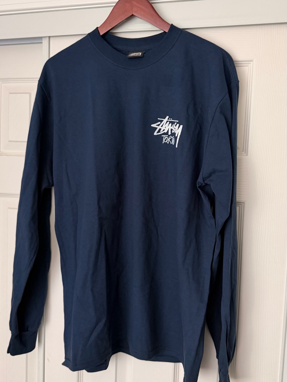 Stussy Men's Navy Long Sleeve Tokyo Chapter - Sample Rare